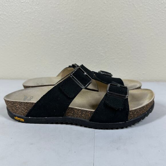 Dansko Womens DAYNA Black Suede Strappy Sandals Sz 40  /US 9.5 10 - Picture 2 of 6